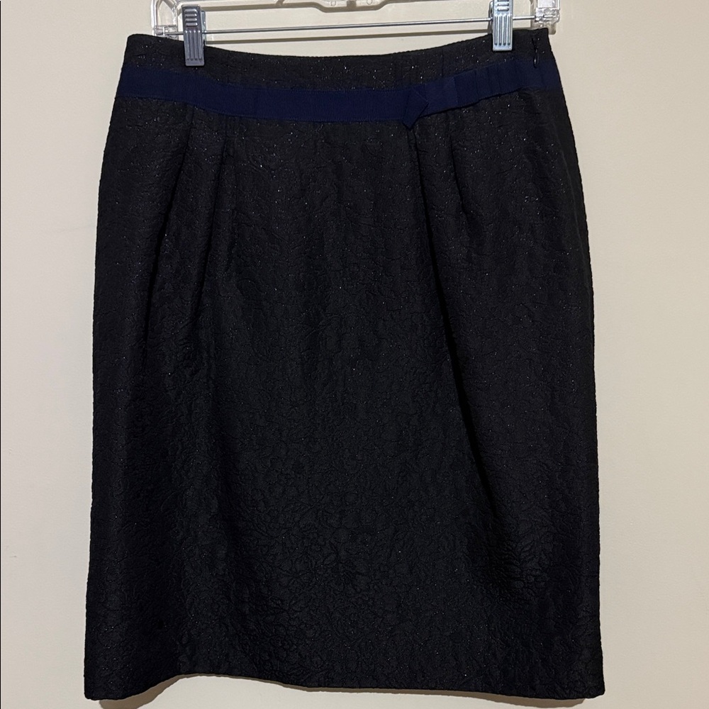 Simply Vera Vera Wang Black Pencil Skirt with Navy Waistband